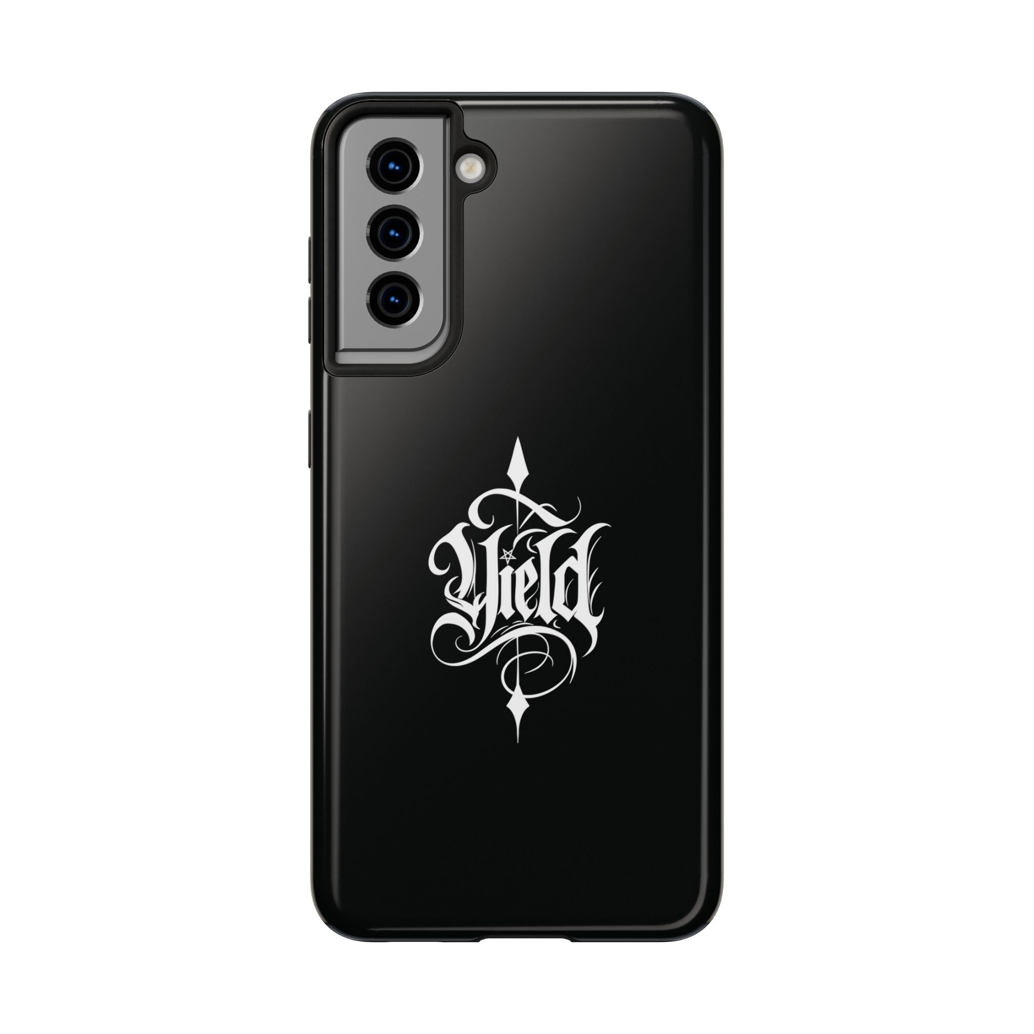Yield Cult Emblem Tough Phone Case — Black Minimal Armor for the Chosen