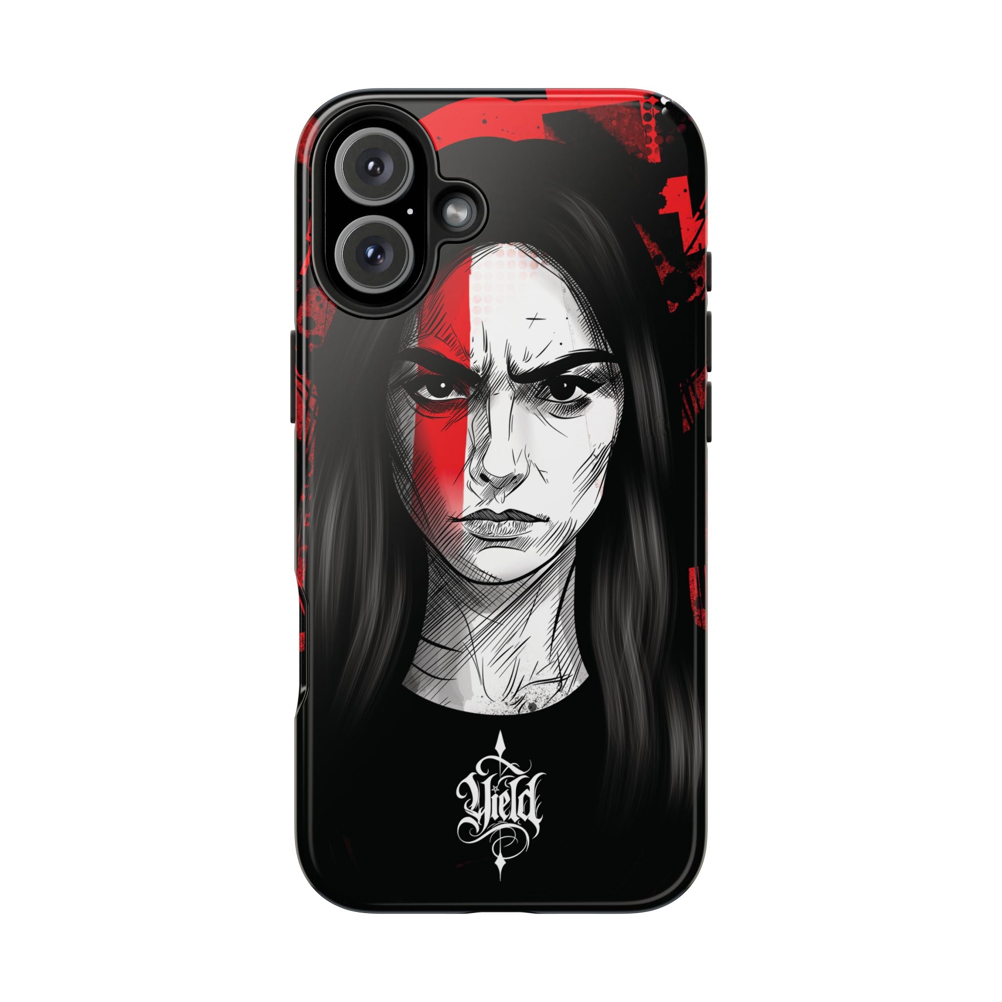 The Crimson Oath — Yield Cult Tough Phone Case | Dark Symbolic Black Protective Cover