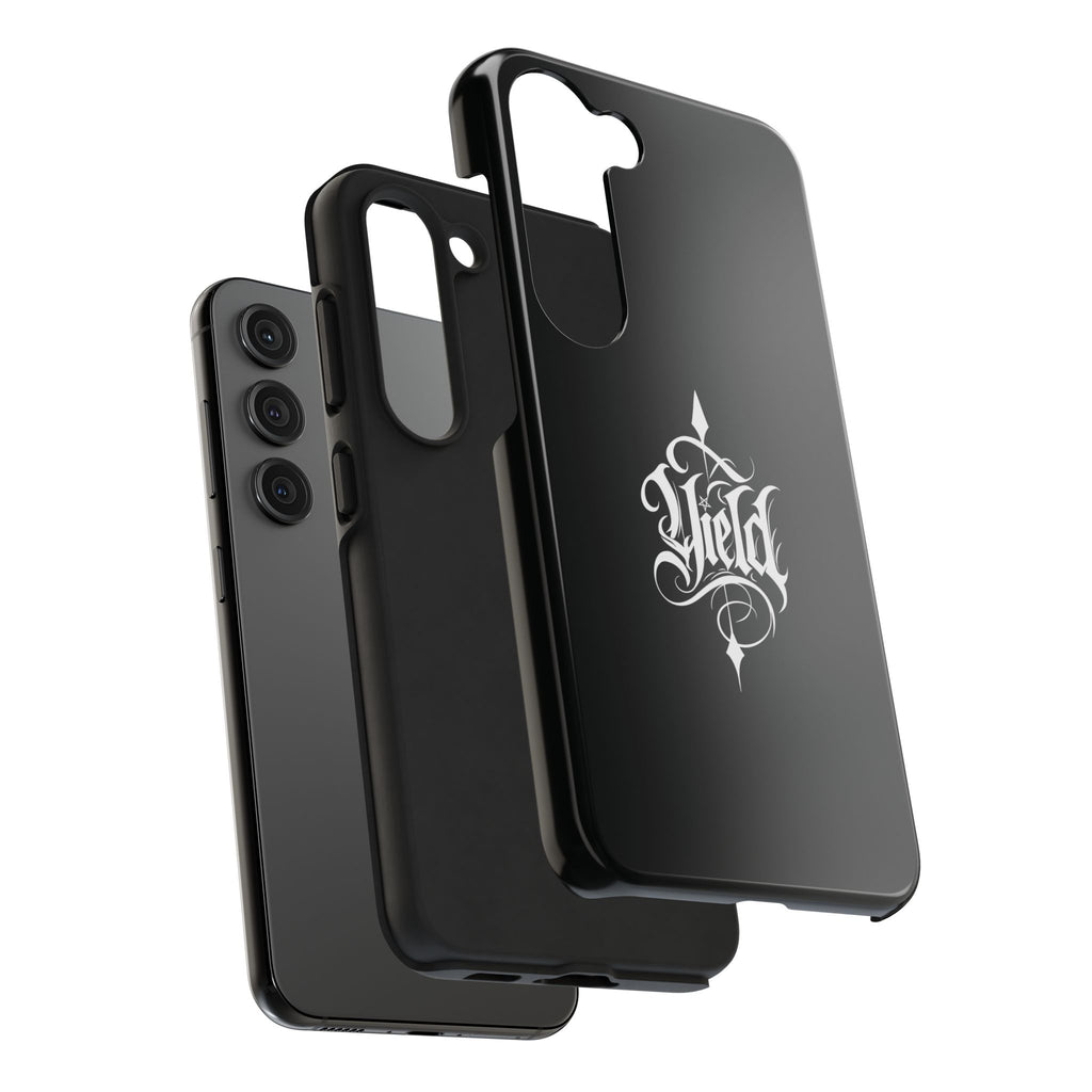 Yield Cult Emblem Tough Phone Case — Black Minimal Armor for the Chosen