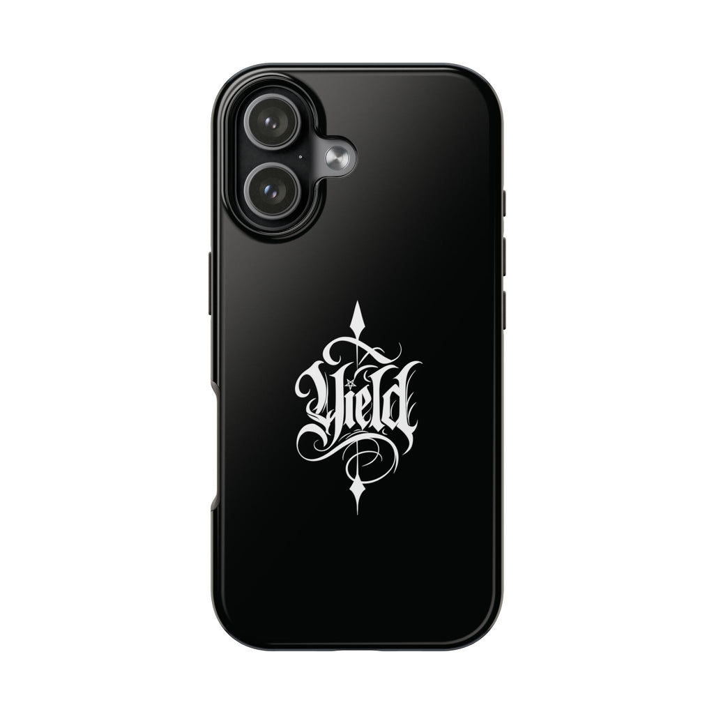 Yield Cult Emblem Tough Phone Case — Black Minimal Armor for the Chosen