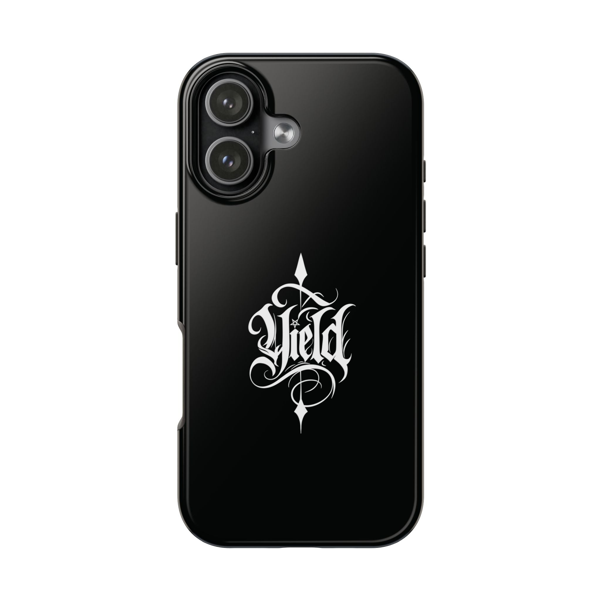Yield Cult Emblem Tough Phone Case — Black Minimal Armor for the Chosen