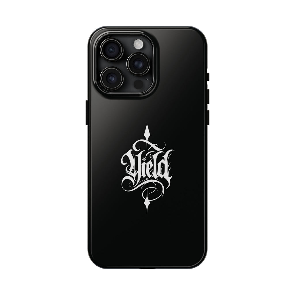 Yield Cult Emblem Tough Phone Case — Black Minimal Armor for the Chosen