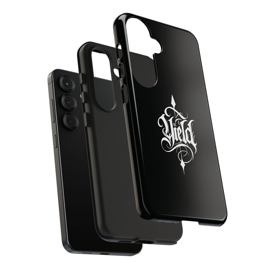 Yield Cult Emblem Tough Phone Case — Black Minimal Armor for the Chosen