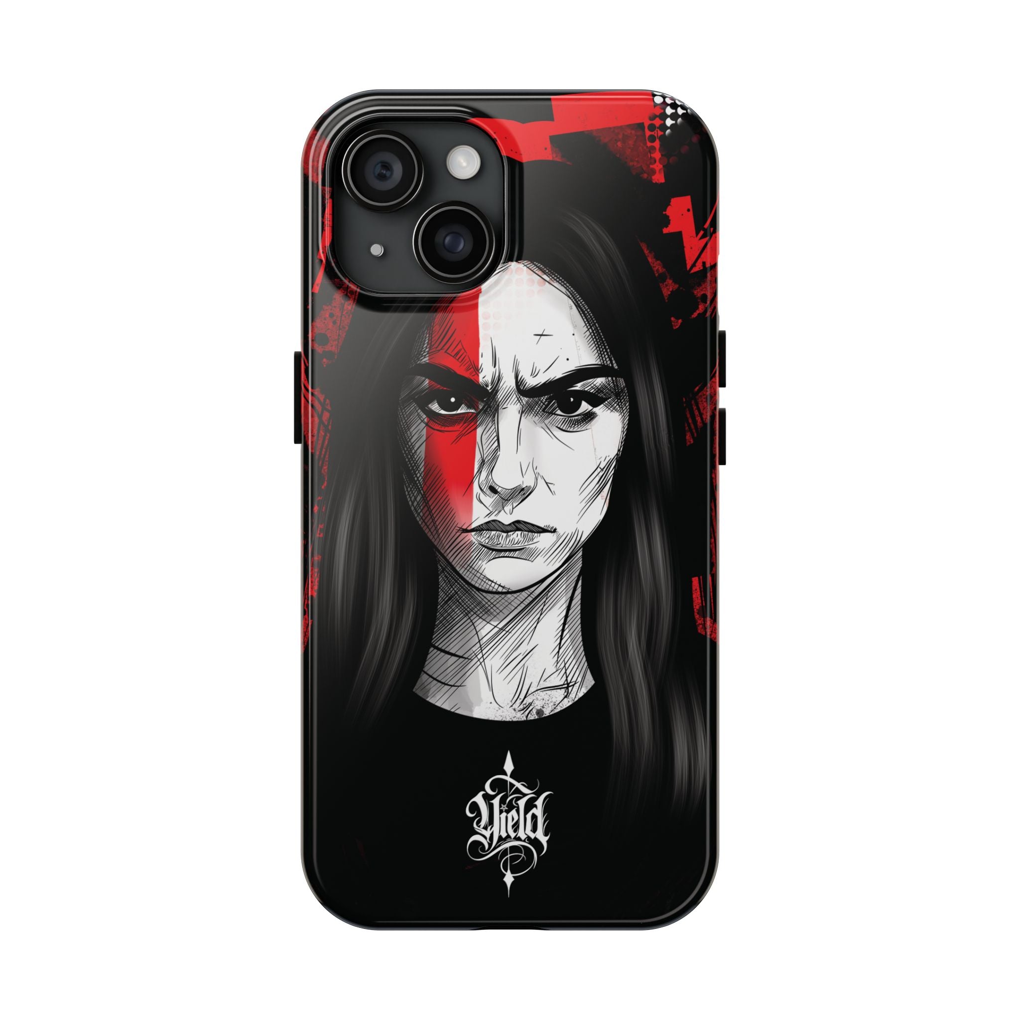 The Crimson Oath — Yield Cult Tough Phone Case | Dark Symbolic Black Protective Cover