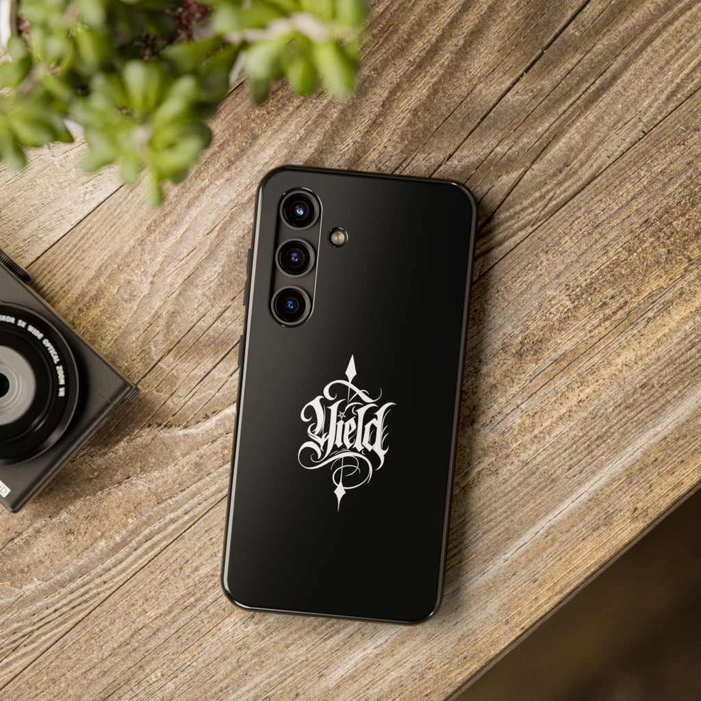 Yield Cult Emblem Tough Phone Case — Black Minimal Armor for the Chosen