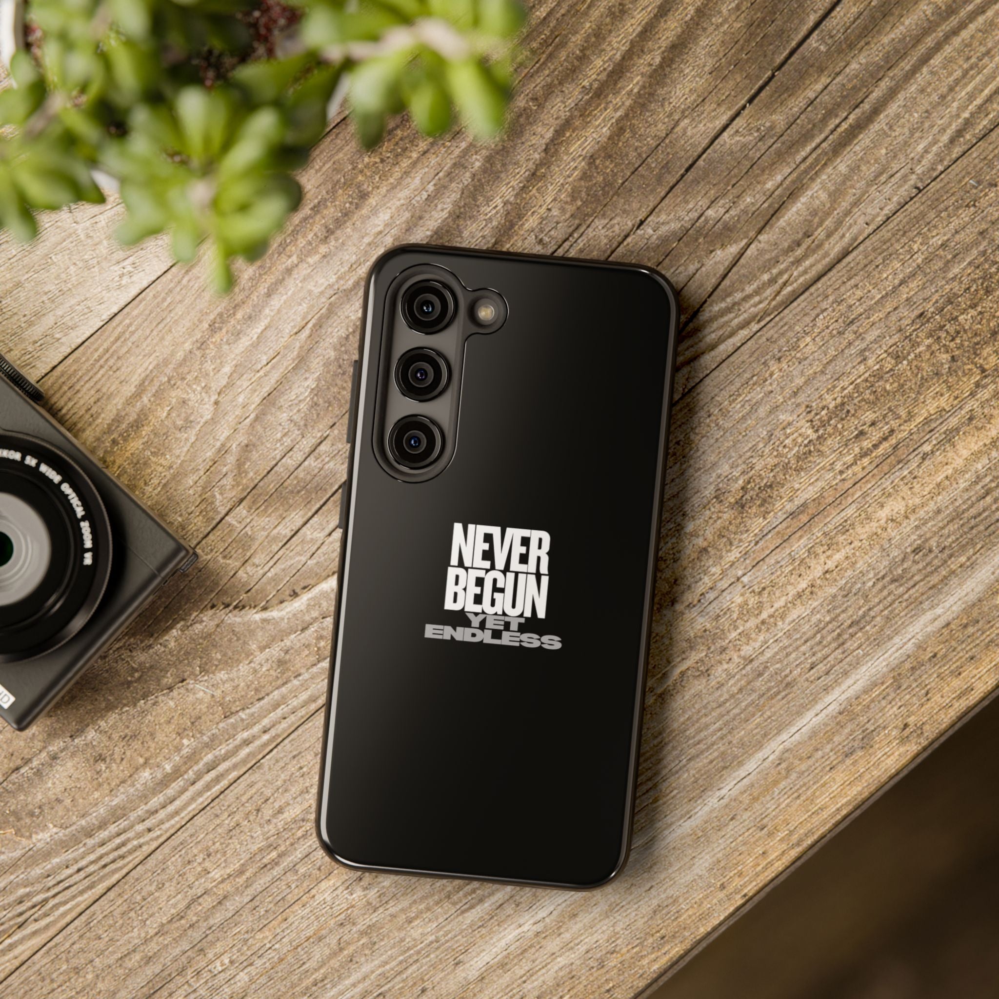 Never Begun, Yet Endless — Yield Cult Tough Phone Case | Black Minimal Protective Cover