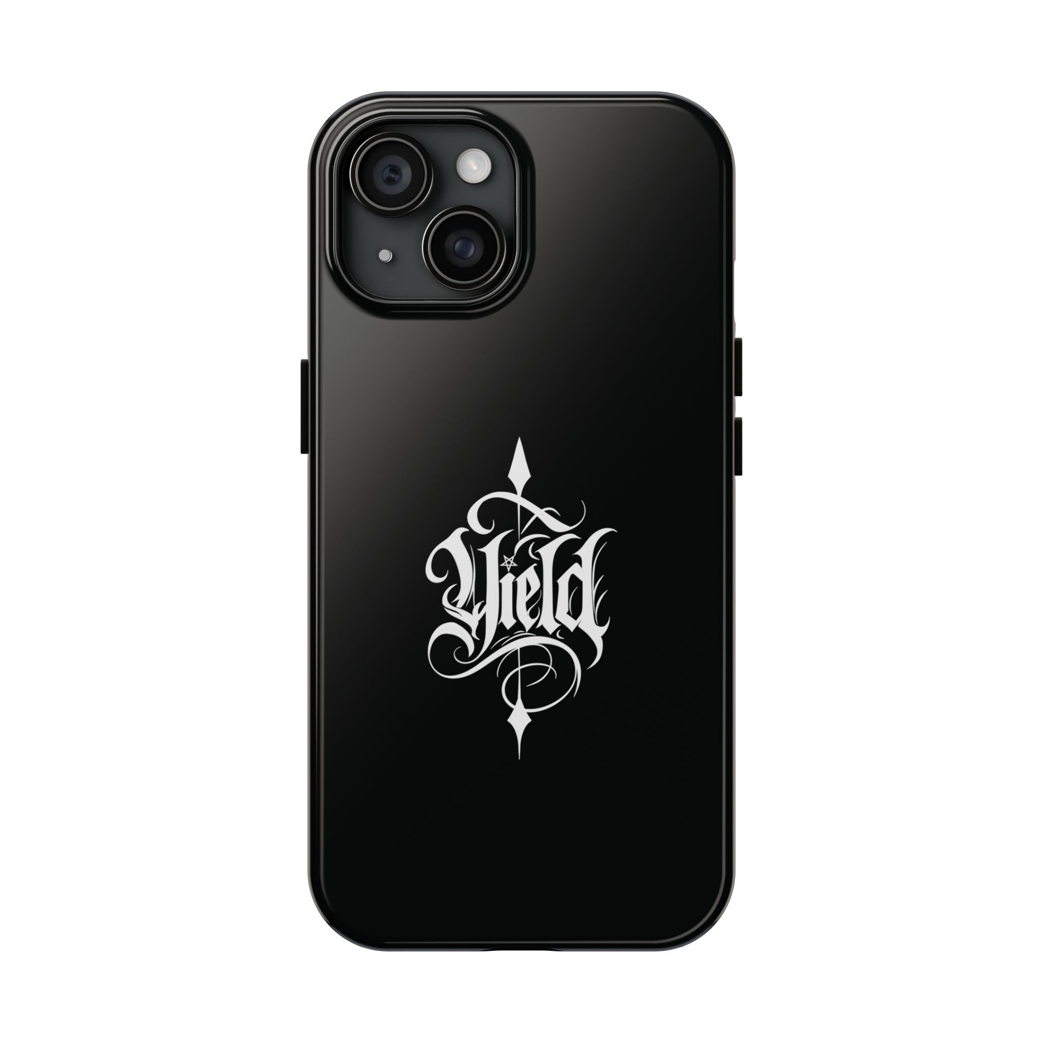 Yield Cult Emblem Tough Phone Case — Black Minimal Armor for the Chosen