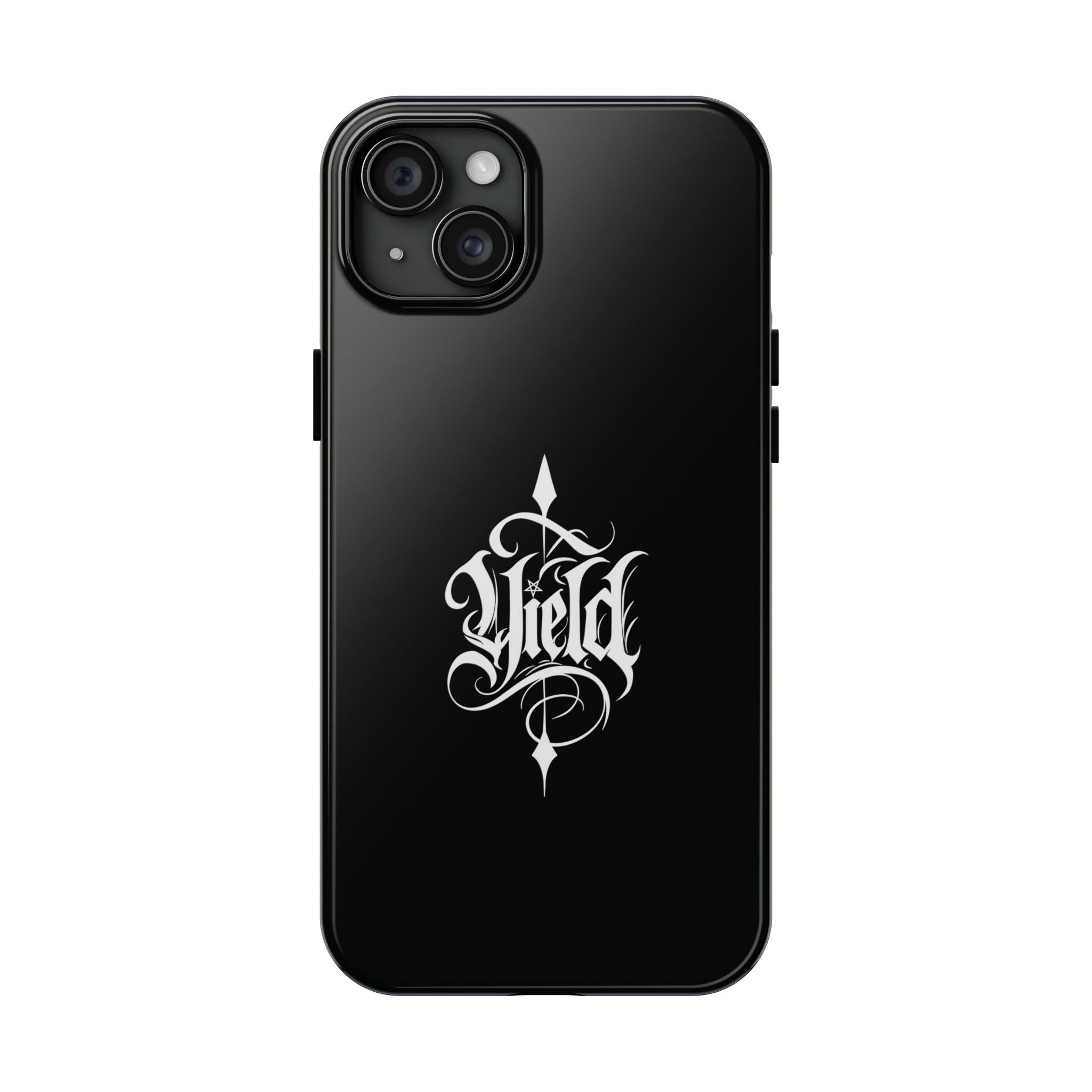 Yield Cult Emblem Tough Phone Case — Black Minimal Armor for the Chosen