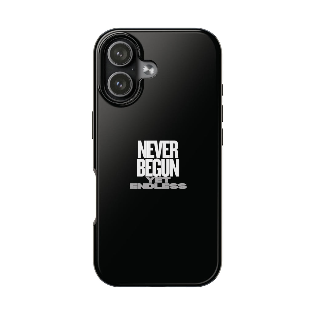 Never Begun, Yet Endless — Yield Cult Tough Phone Case | Black Minimal Protective Cover