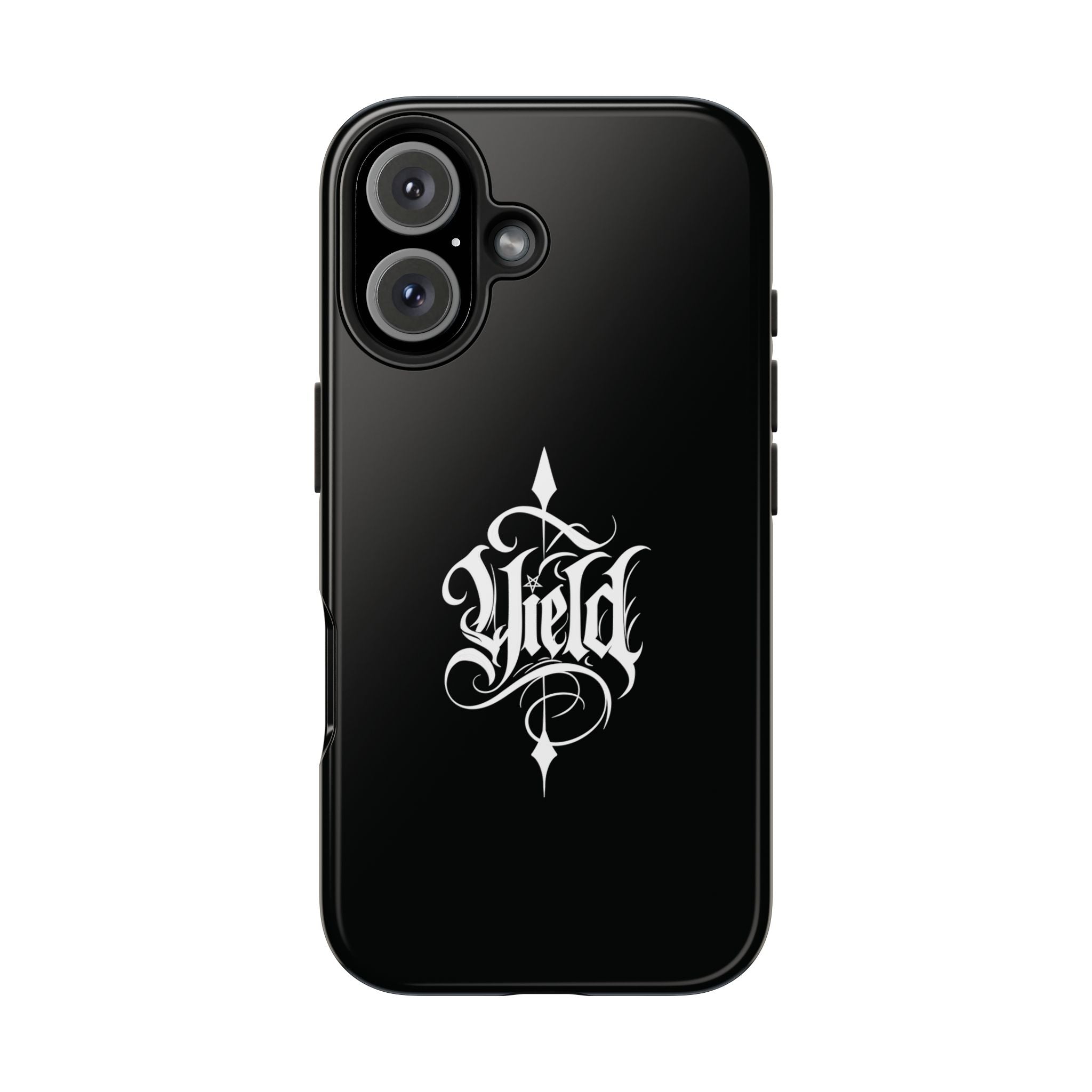 Yield Cult Emblem Tough Phone Case — Black Minimal Armor for the Chosen