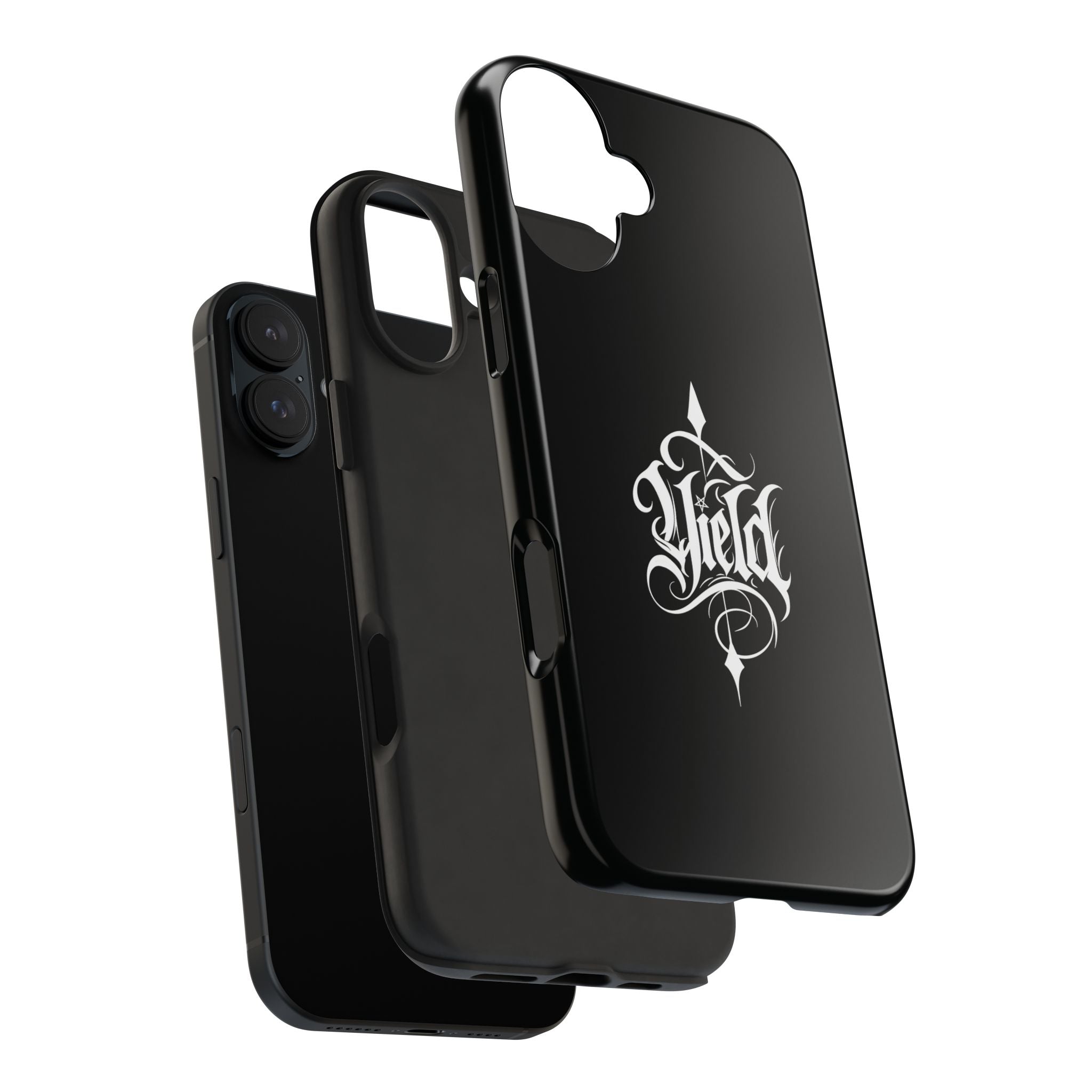 Yield Cult Emblem Tough Phone Case — Black Minimal Armor for the Chosen