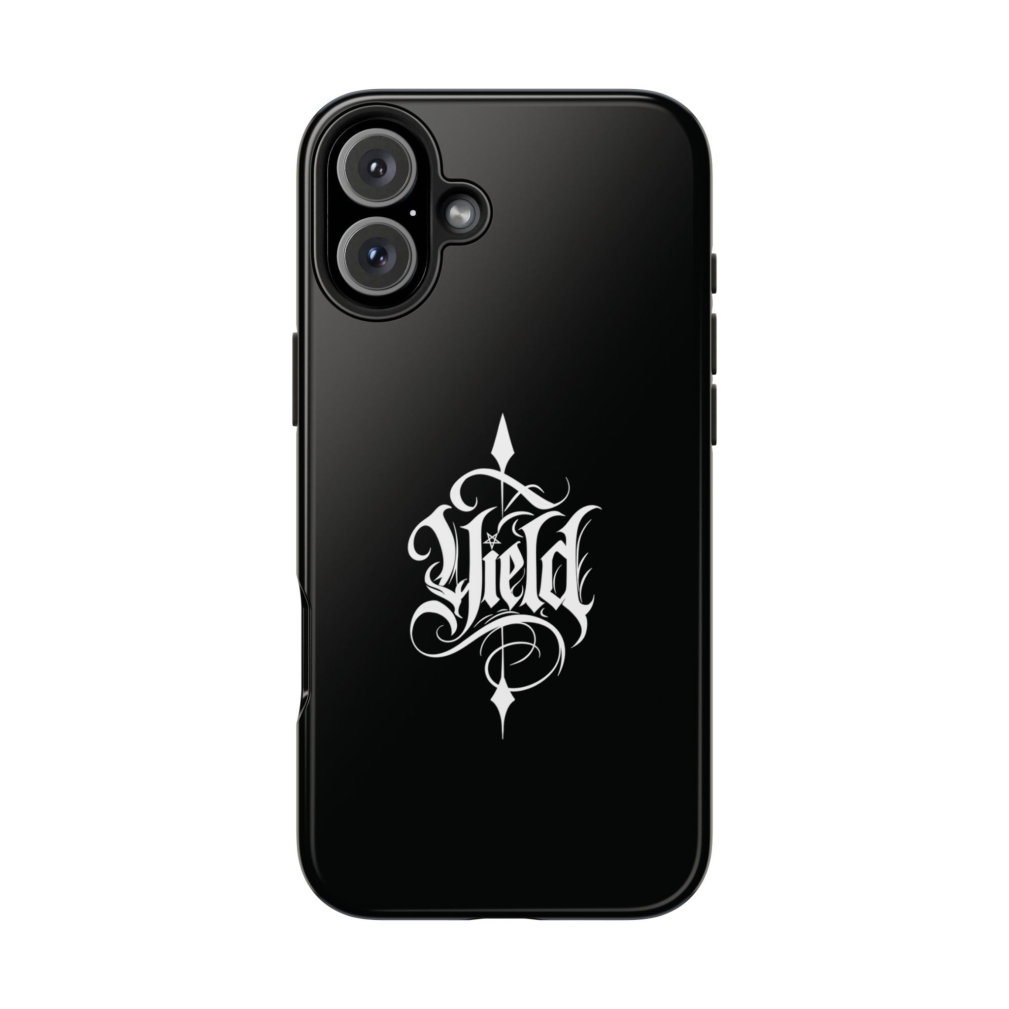 Yield Cult Emblem Tough Phone Case — Black Minimal Armor for the Chosen