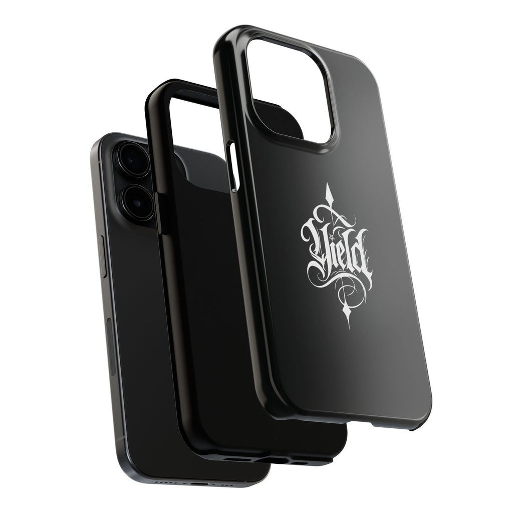 Yield Cult Emblem Tough Phone Case — Black Minimal Armor for the Chosen