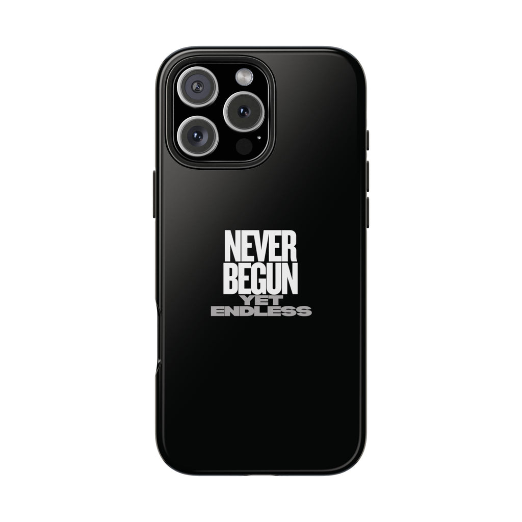 Never Begun, Yet Endless — Yield Cult Tough Phone Case | Black Minimal Protective Cover