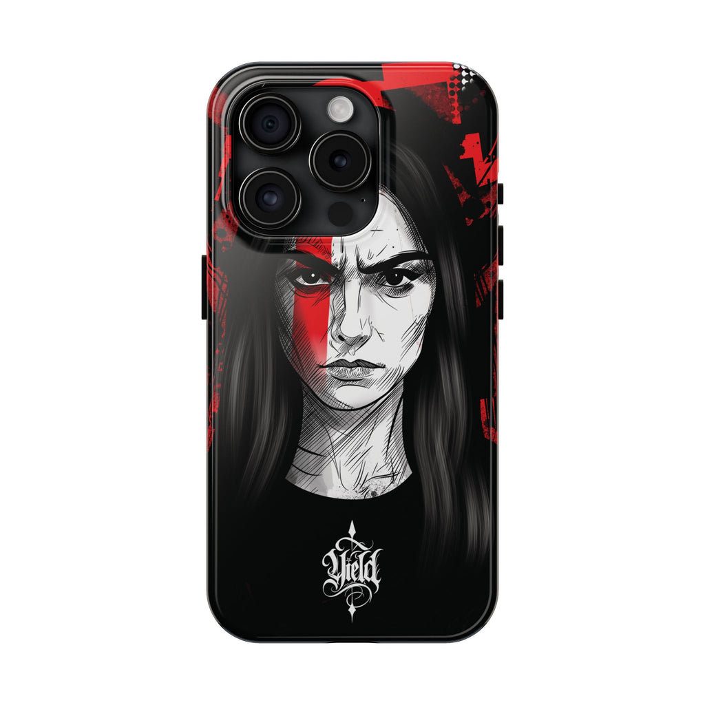The Crimson Oath — Yield Cult Tough Phone Case | Dark Symbolic Black Protective Cover