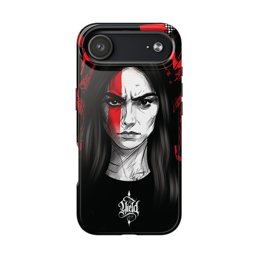 The Crimson Oath — Yield Cult Tough Phone Case | Dark Symbolic Black Protective Cover
