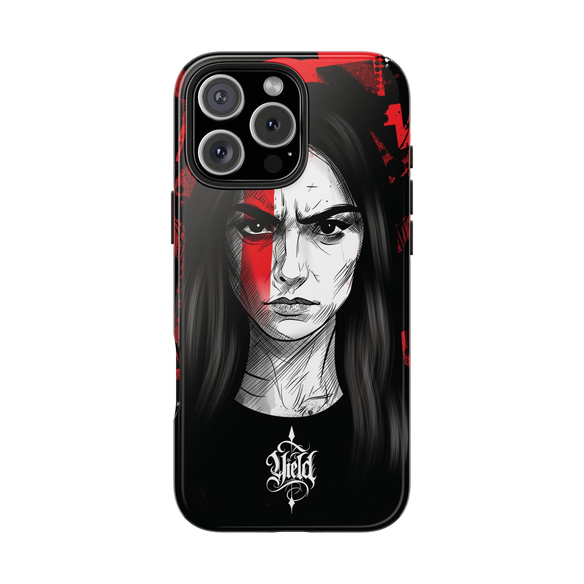 The Crimson Oath — Yield Cult Tough Phone Case | Dark Symbolic Black Protective Cover