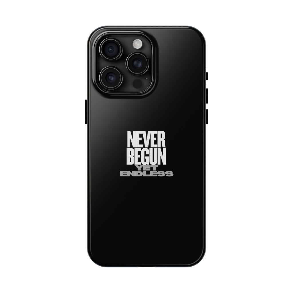 Never Begun, Yet Endless — Yield Cult Tough Phone Case | Black Minimal Protective Cover