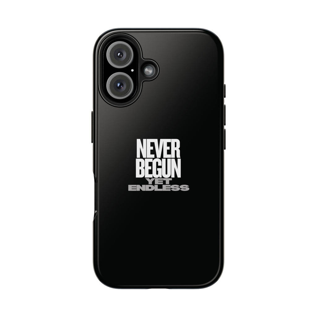 Never Begun, Yet Endless — Yield Cult Tough Phone Case | Black Minimal Protective Cover