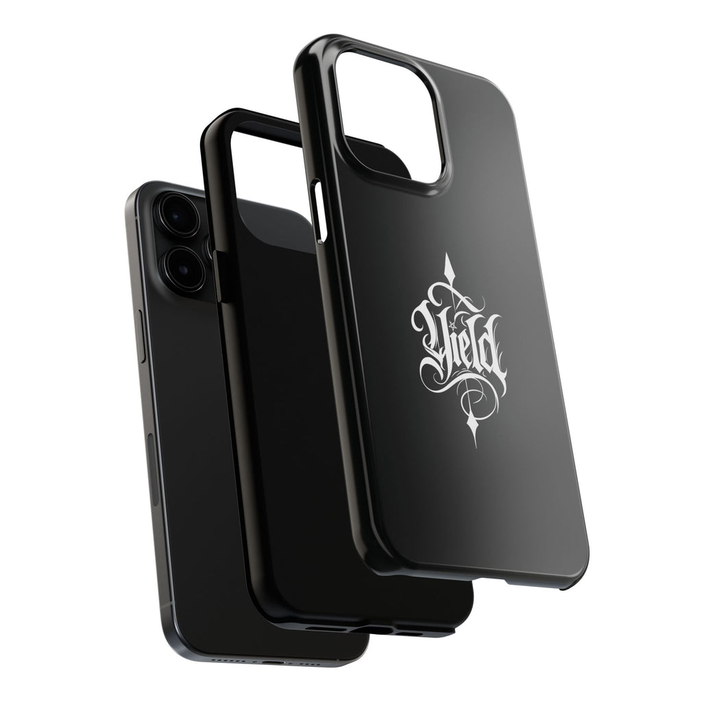 Yield Cult Emblem Tough Phone Case — Black Minimal Armor for the Chosen