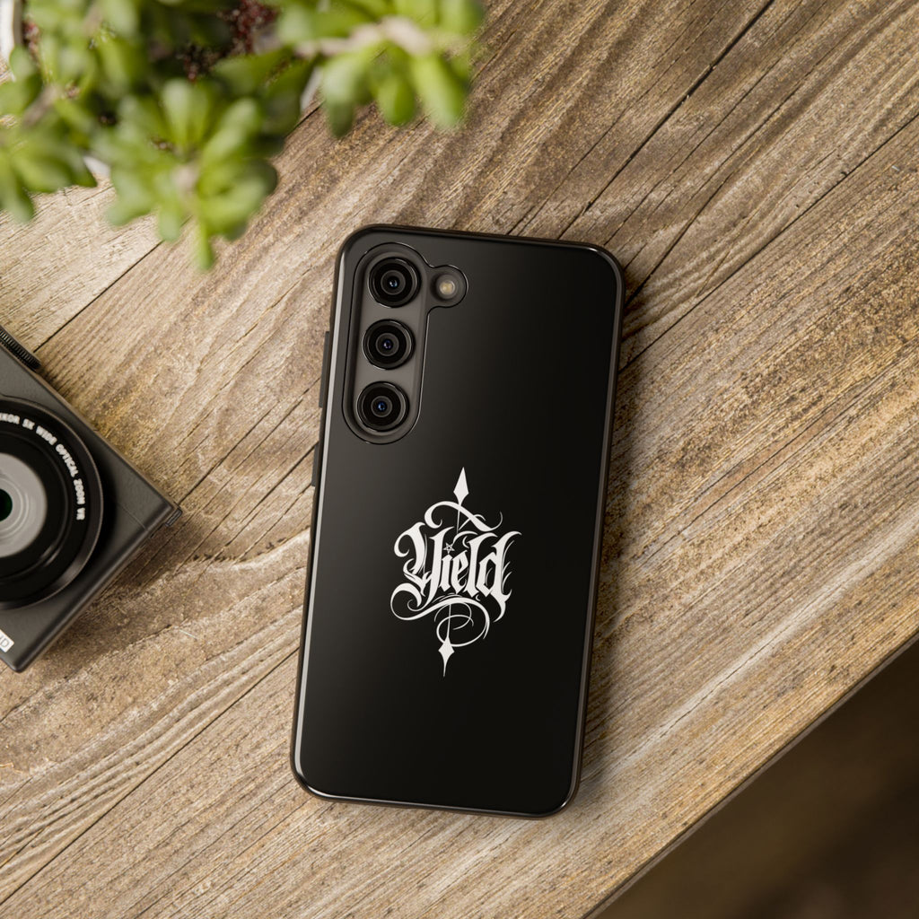 Yield Cult Emblem Tough Phone Case — Black Minimal Armor for the Chosen