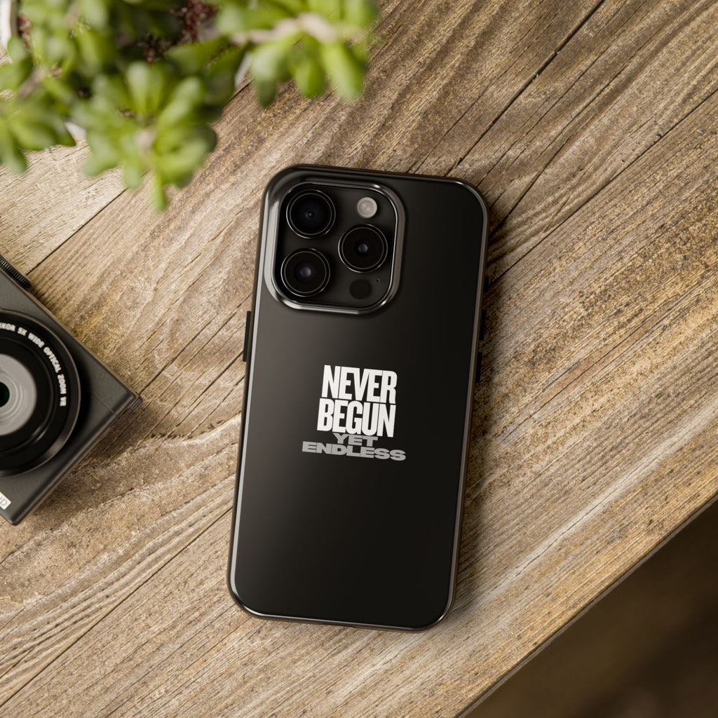 Never Begun, Yet Endless — Yield Cult Tough Phone Case | Black Minimal Protective Cover