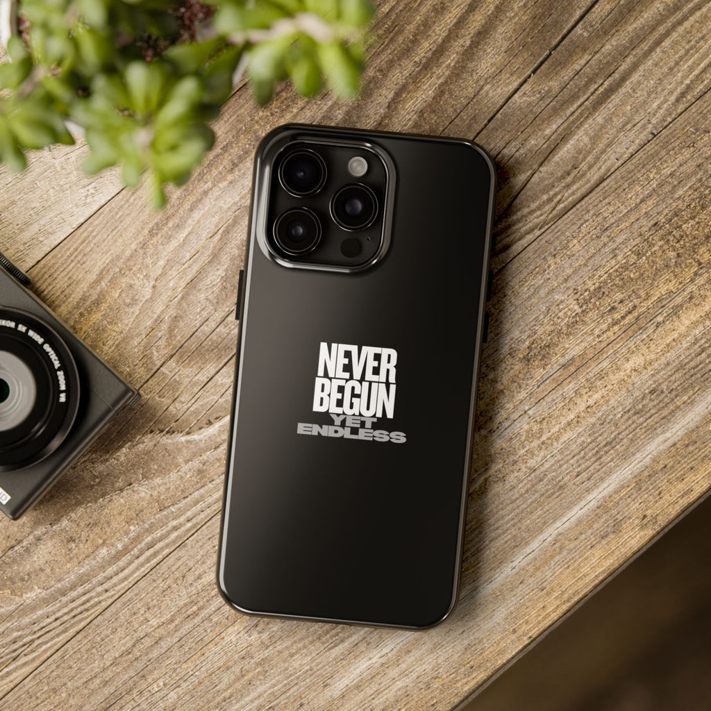 Never Begun, Yet Endless — Yield Cult Tough Phone Case | Black Minimal Protective Cover