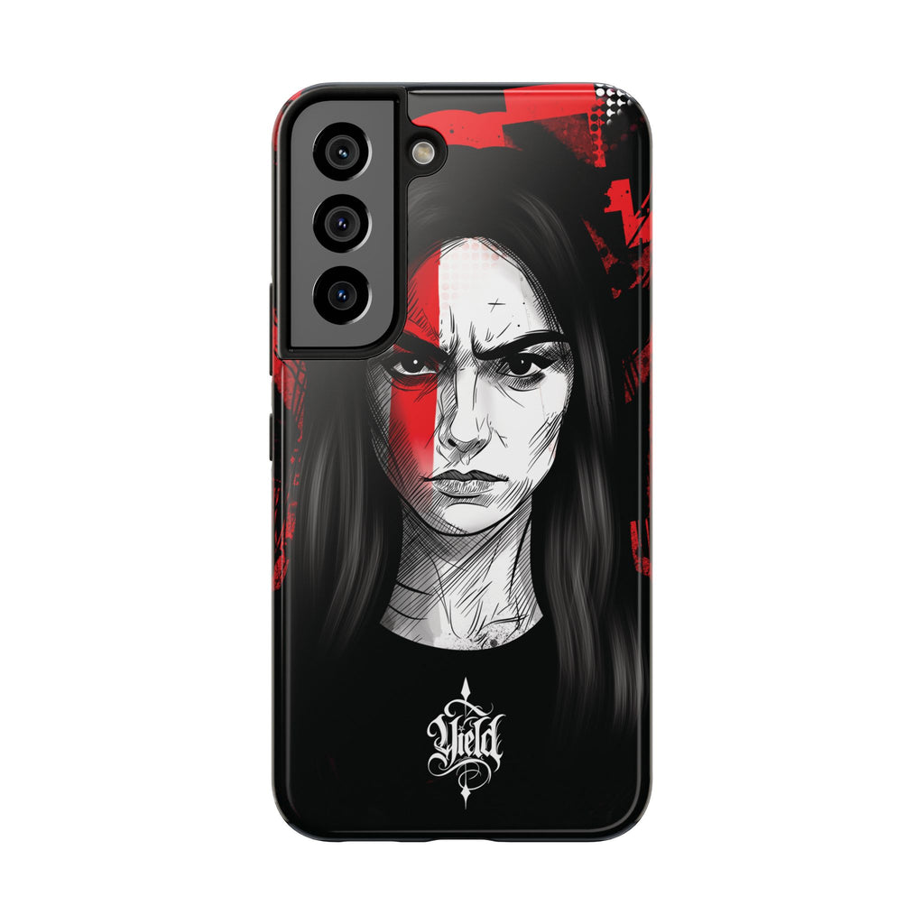 The Crimson Oath — Yield Cult Tough Phone Case | Dark Symbolic Black Protective Cover