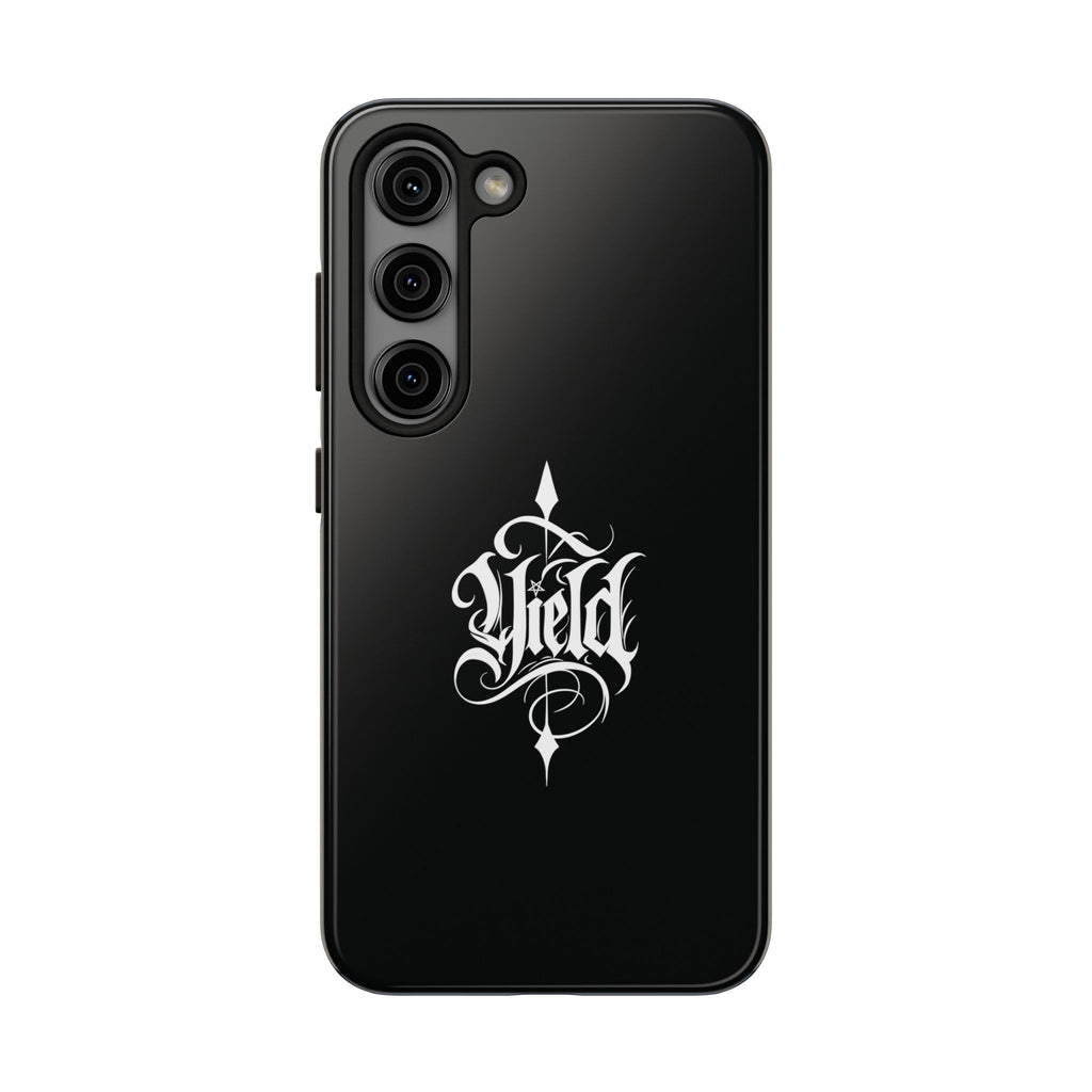 Yield Cult Emblem Tough Phone Case — Black Minimal Armor for the Chosen