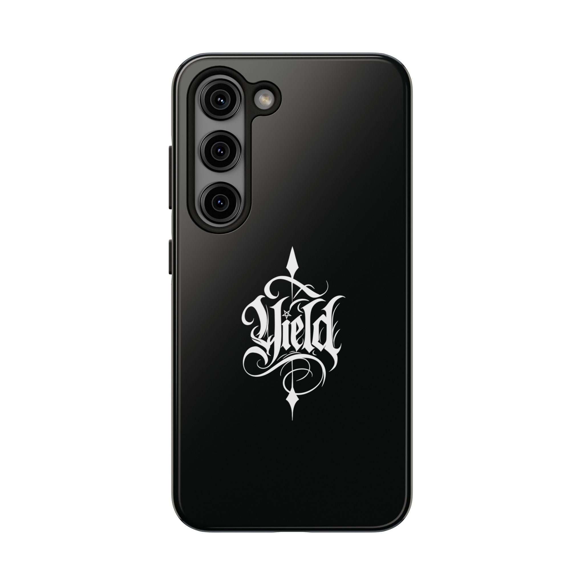 Yield Cult Emblem Tough Phone Case — Black Minimal Armor for the Chosen