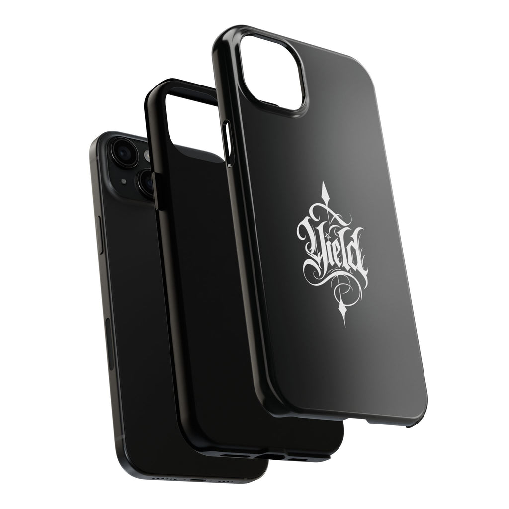 Yield Cult Emblem Tough Phone Case — Black Minimal Armor for the Chosen