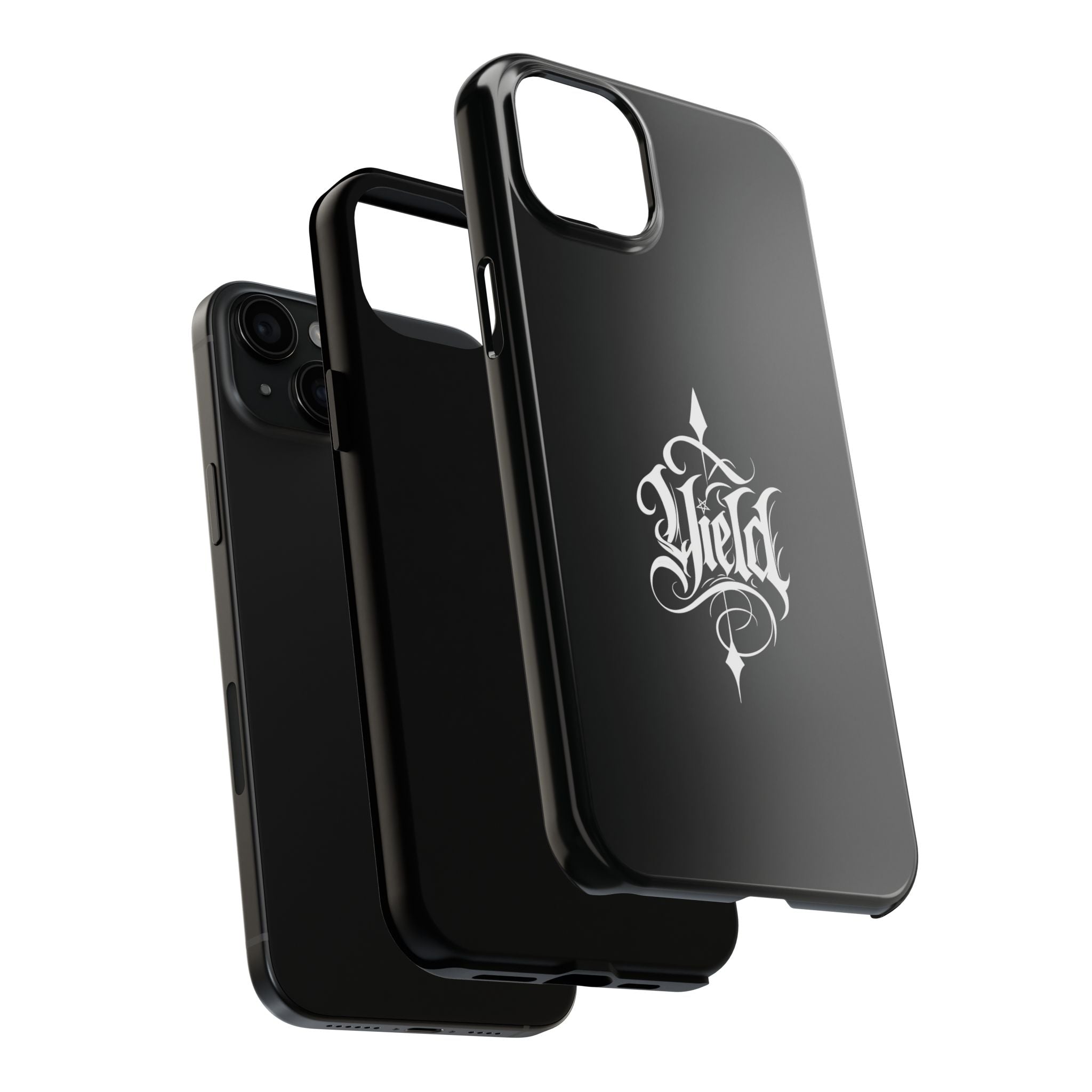 Yield Cult Emblem Tough Phone Case — Black Minimal Armor for the Chosen