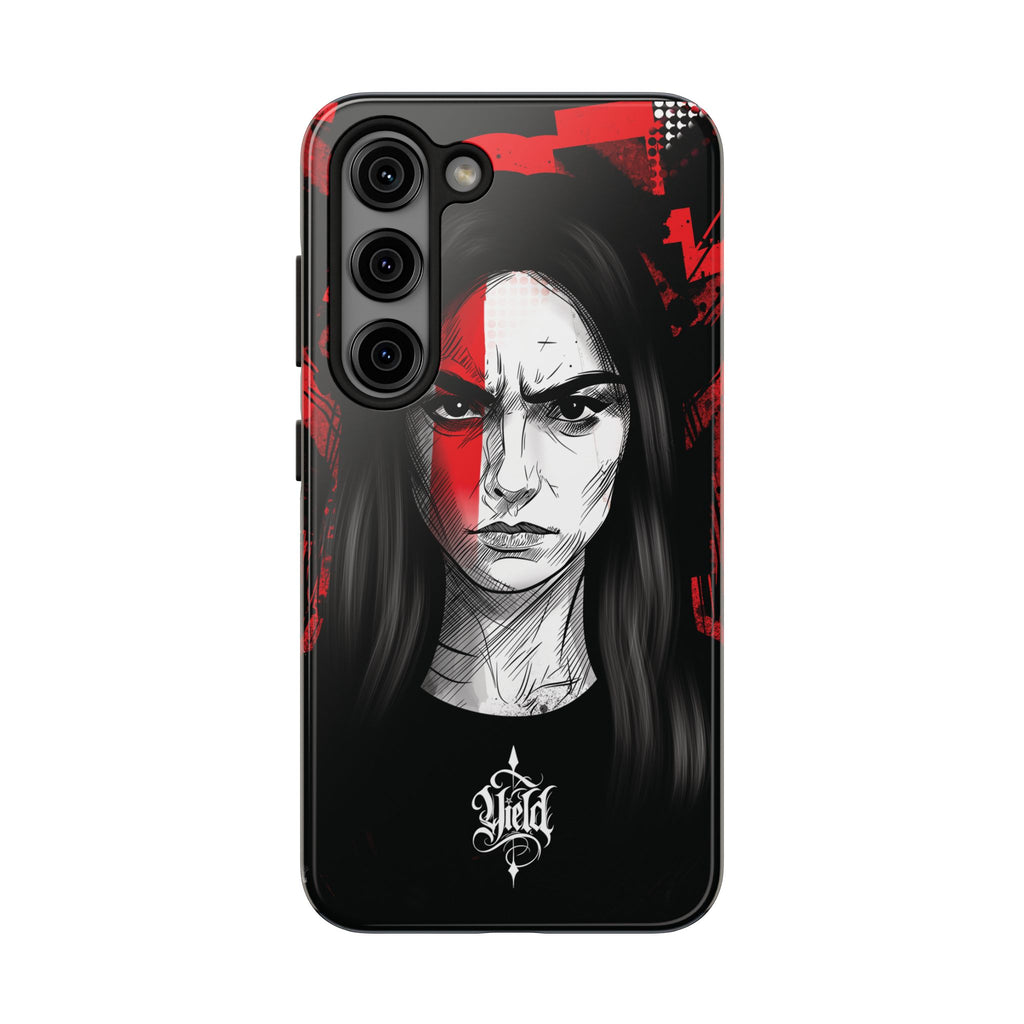 The Crimson Oath — Yield Cult Tough Phone Case | Dark Symbolic Black Protective Cover