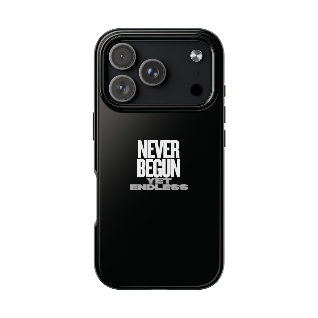 Never Begun, Yet Endless — Yield Cult Tough Phone Case | Black Minimal Protective Cover