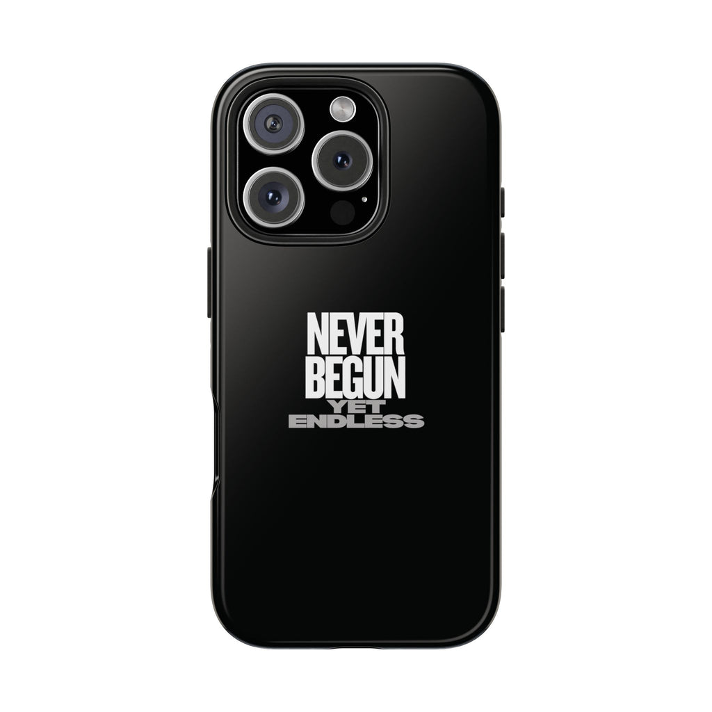 Never Begun, Yet Endless — Yield Cult Tough Phone Case | Black Minimal Protective Cover