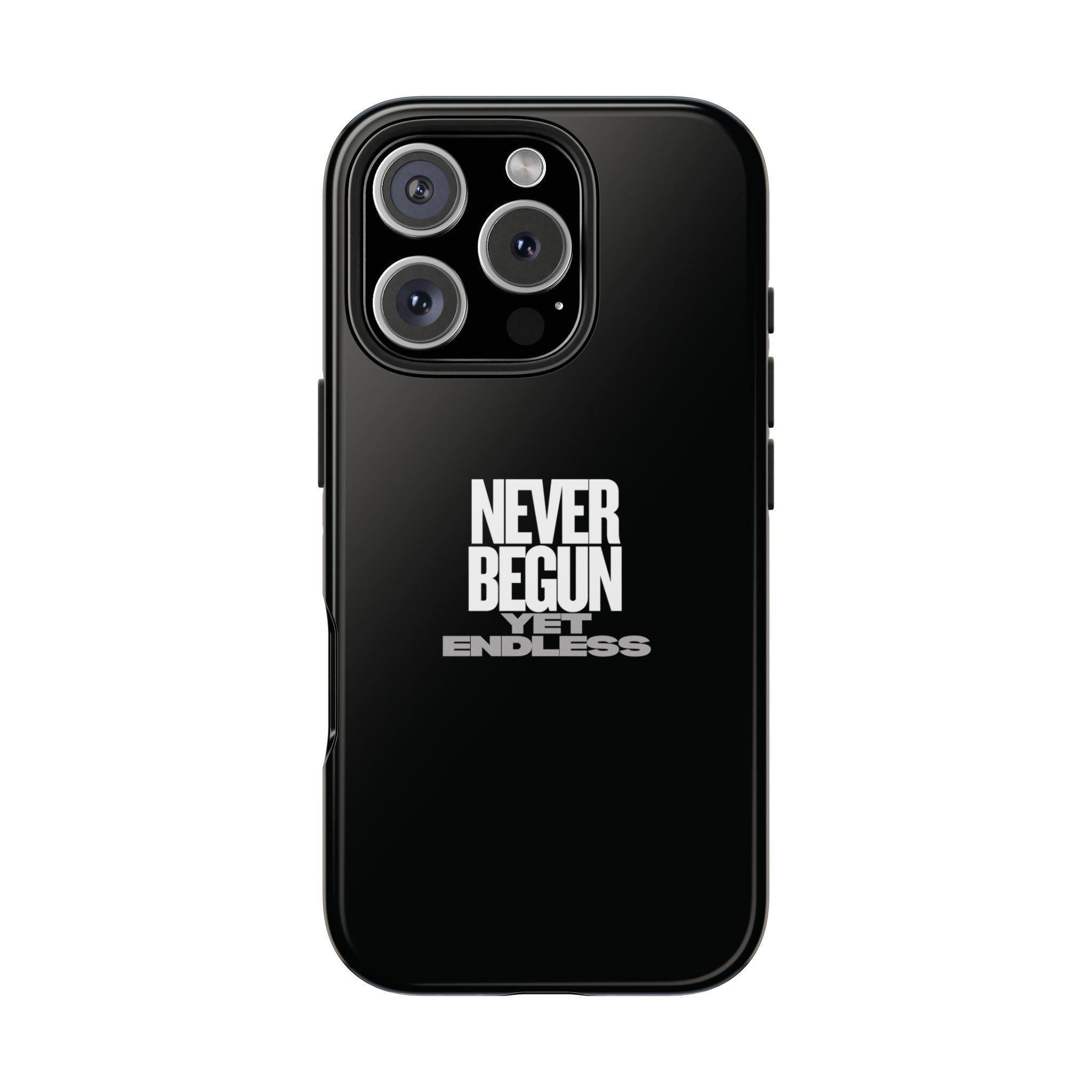 Never Begun, Yet Endless — Yield Cult Tough Phone Case | Black Minimal Protective Cover