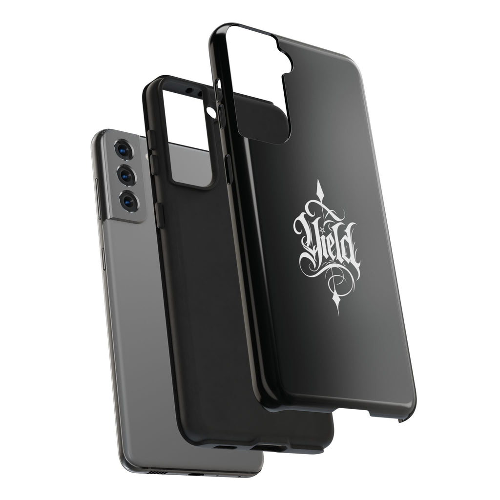 Yield Cult Emblem Tough Phone Case — Black Minimal Armor for the Chosen