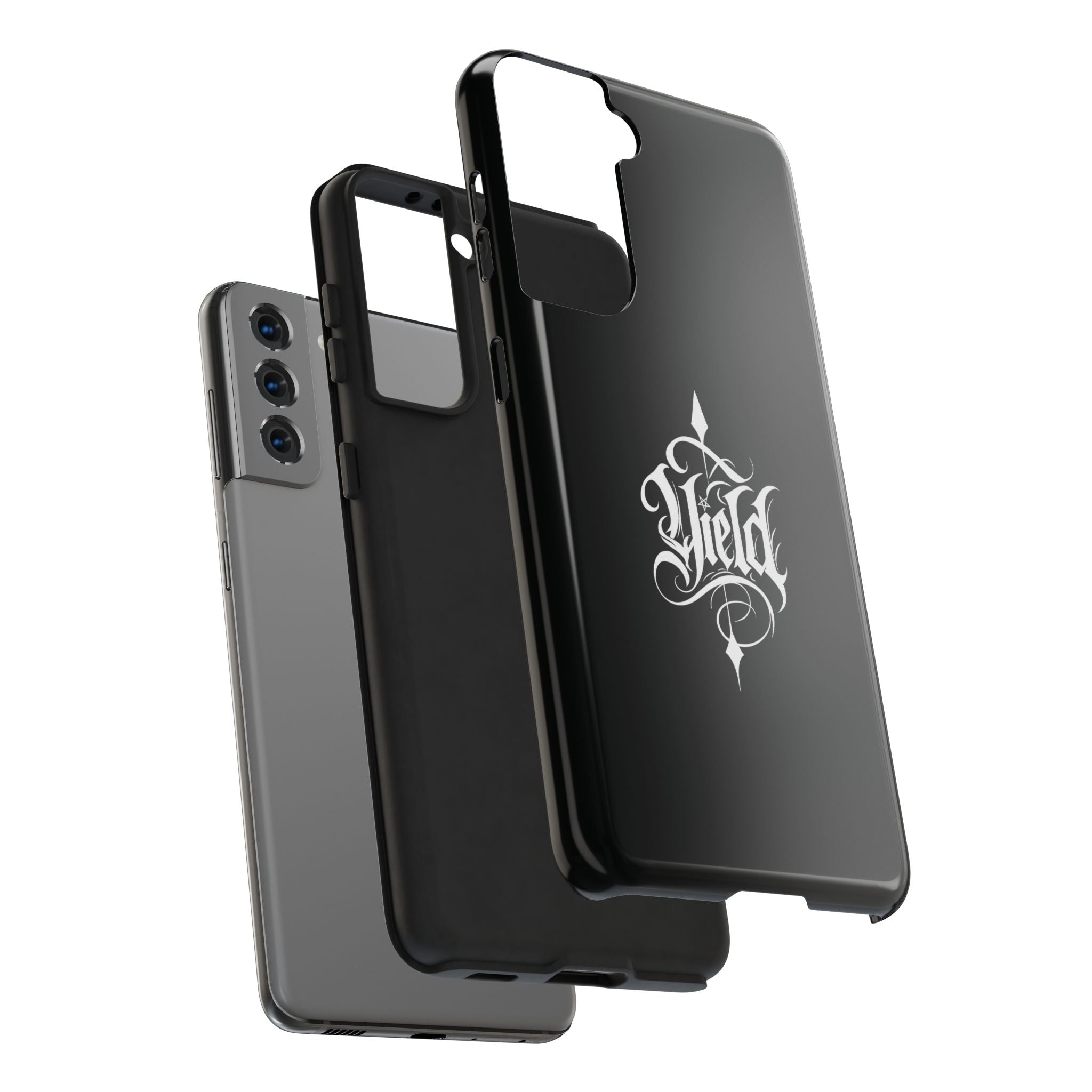 Yield Cult Emblem Tough Phone Case — Black Minimal Armor for the Chosen