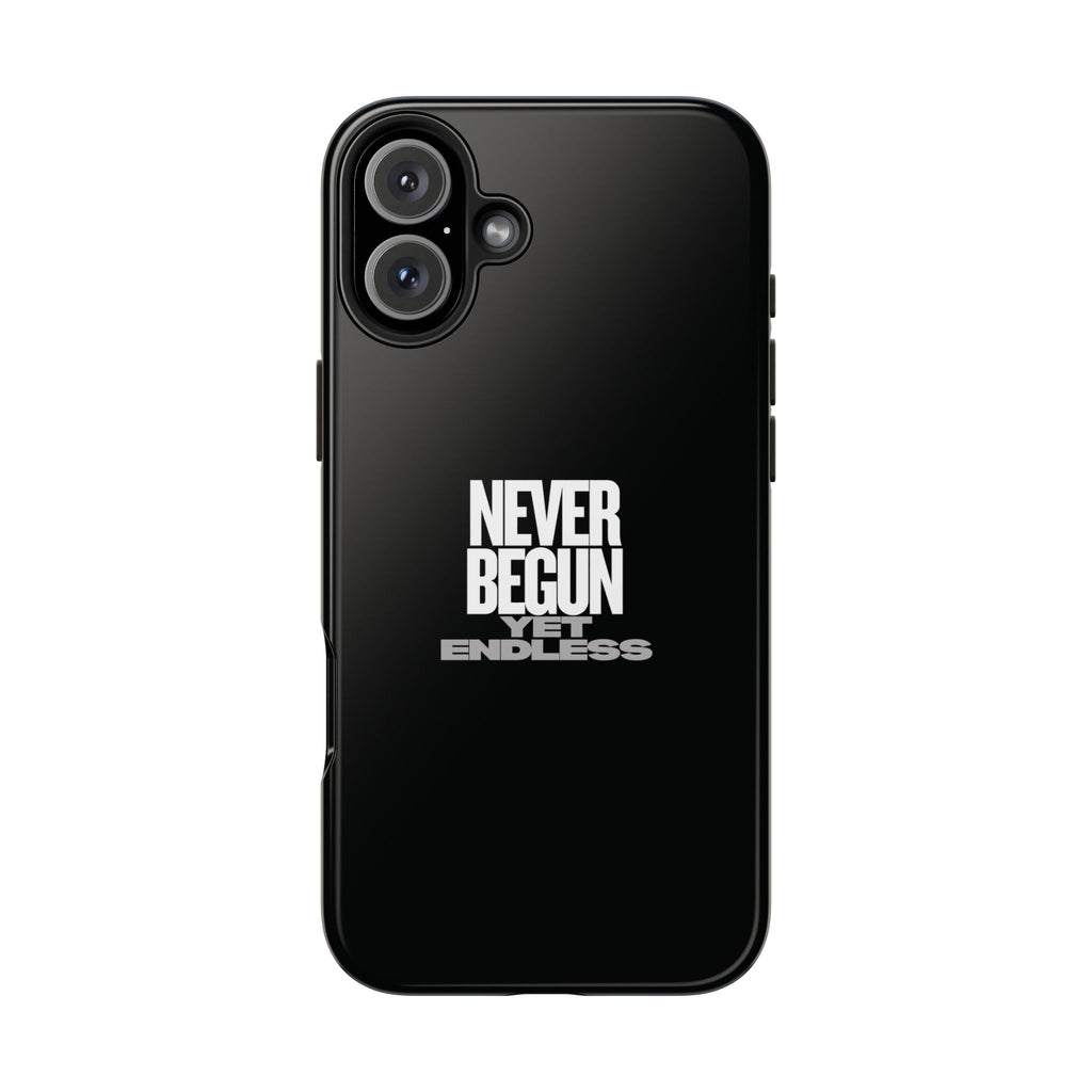 Never Begun, Yet Endless — Yield Cult Tough Phone Case | Black Minimal Protective Cover