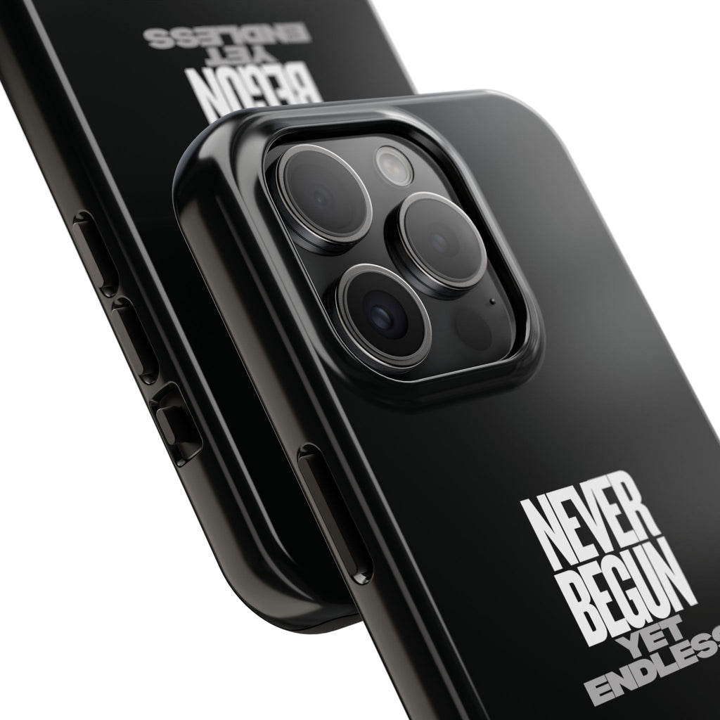 Never Begun, Yet Endless — Yield Cult Tough Phone Case | Black Minimal Protective Cover