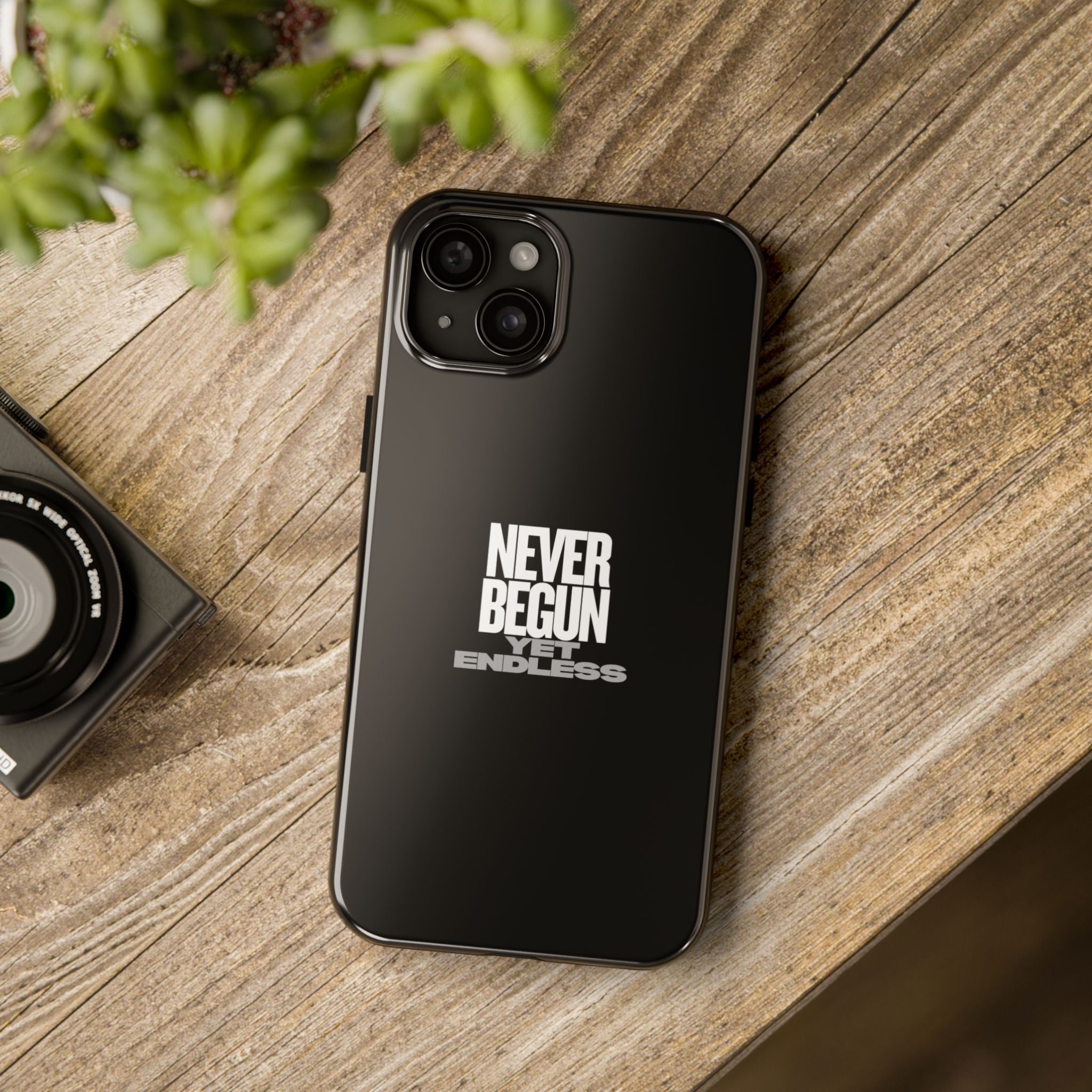 Never Begun, Yet Endless — Yield Cult Tough Phone Case | Black Minimal Protective Cover