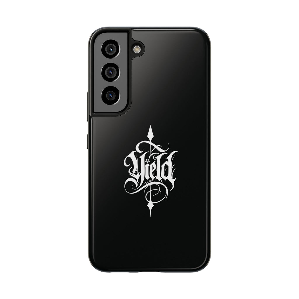 Yield Cult Emblem Tough Phone Case — Black Minimal Armor for the Chosen