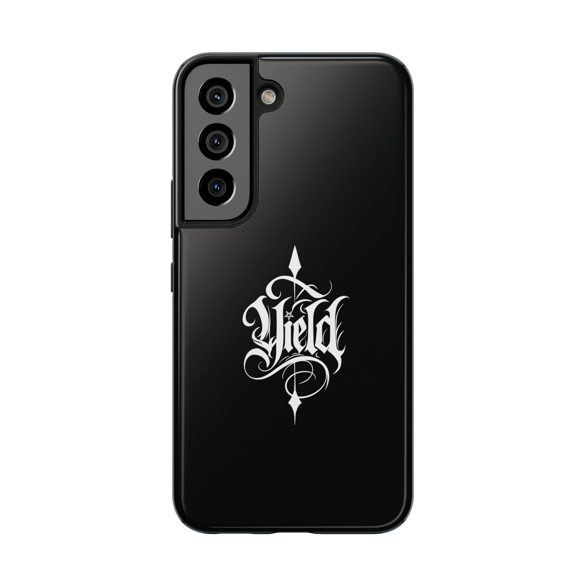 Yield Cult Emblem Tough Phone Case — Black Minimal Armor for the Chosen