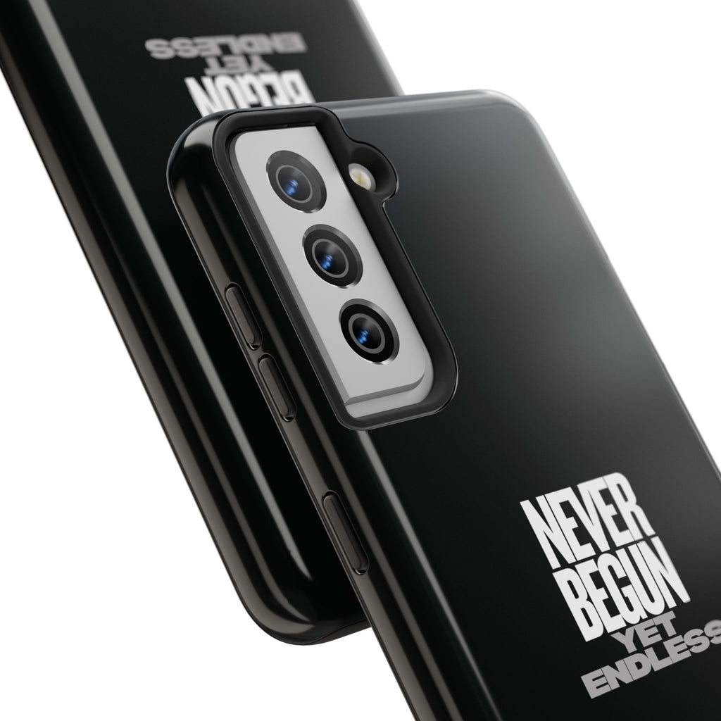 Never Begun, Yet Endless — Yield Cult Tough Phone Case | Black Minimal Protective Cover
