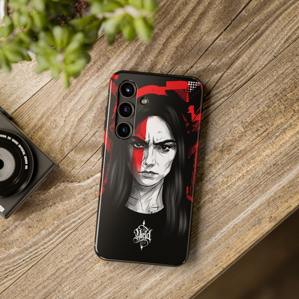 The Crimson Oath — Yield Cult Tough Phone Case | Dark Symbolic Black Protective Cover