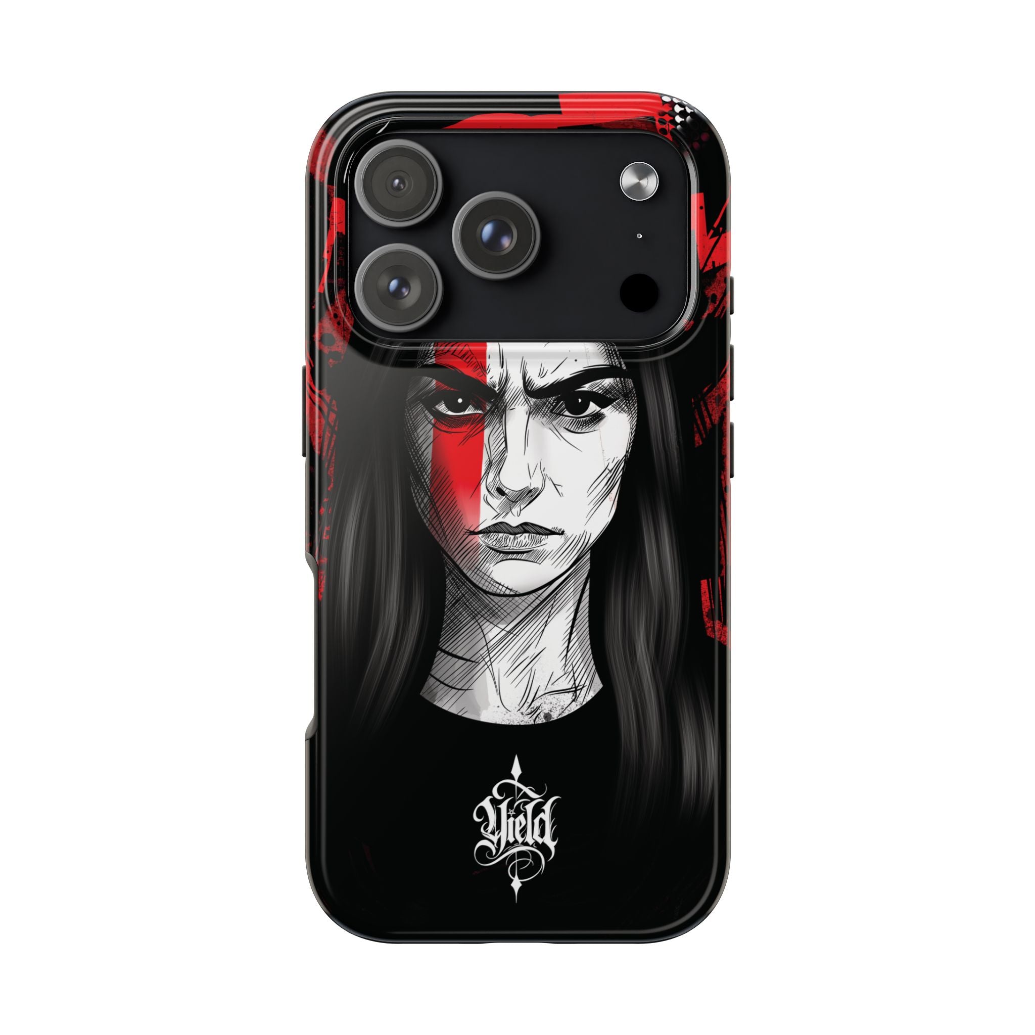The Crimson Oath — Yield Cult Tough Phone Case | Dark Symbolic Black Protective Cover