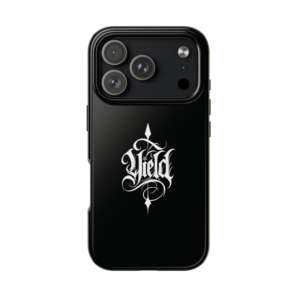 Yield Cult Emblem Tough Phone Case — Black Minimal Armor for the Chosen