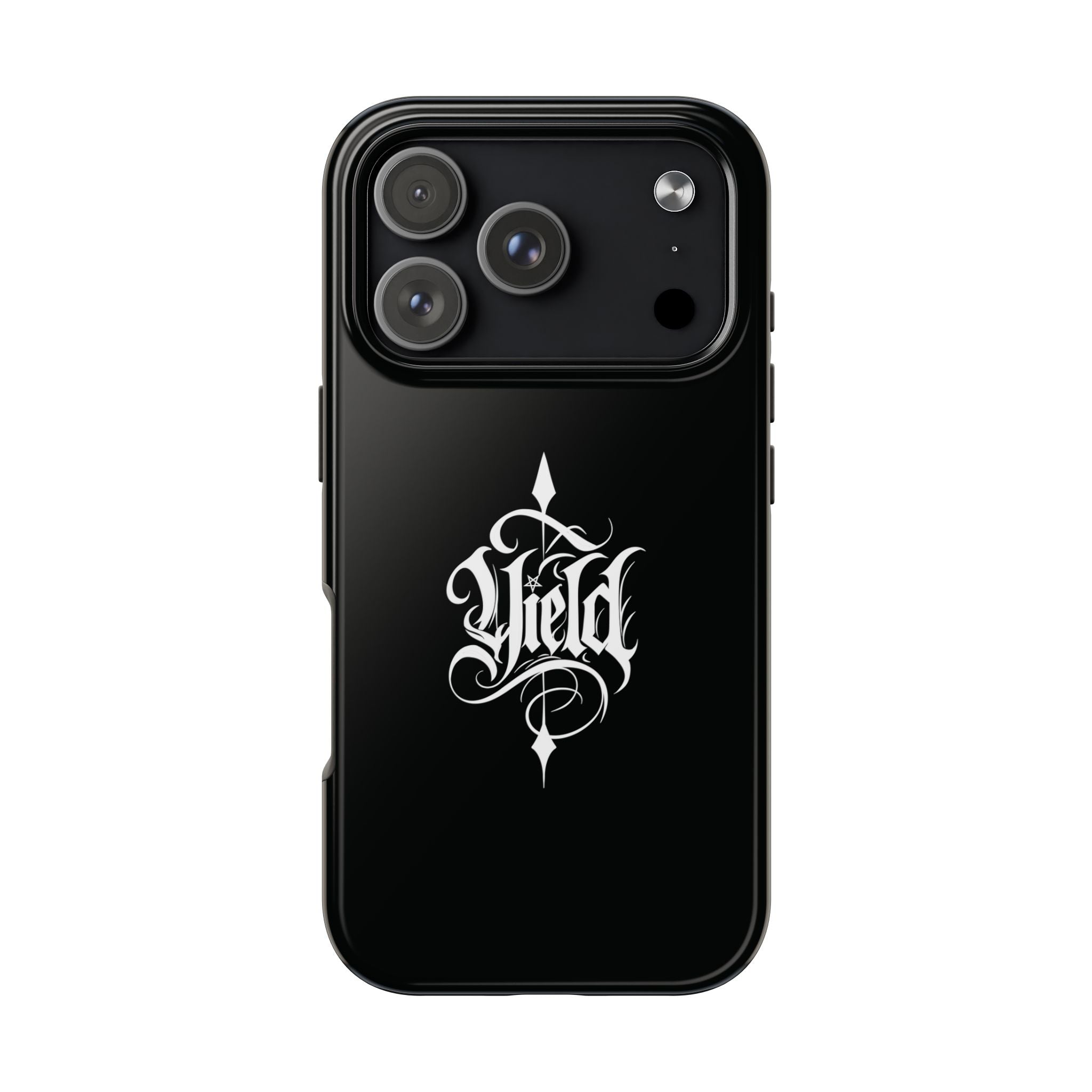 Yield Cult Emblem Tough Phone Case — Black Minimal Armor for the Chosen
