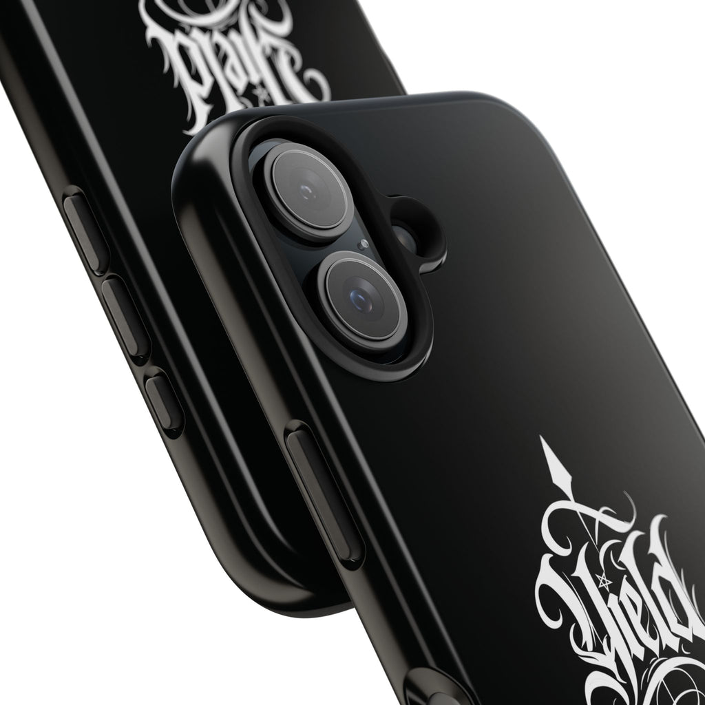 Yield Cult Emblem Tough Phone Case — Black Minimal Armor for the Chosen