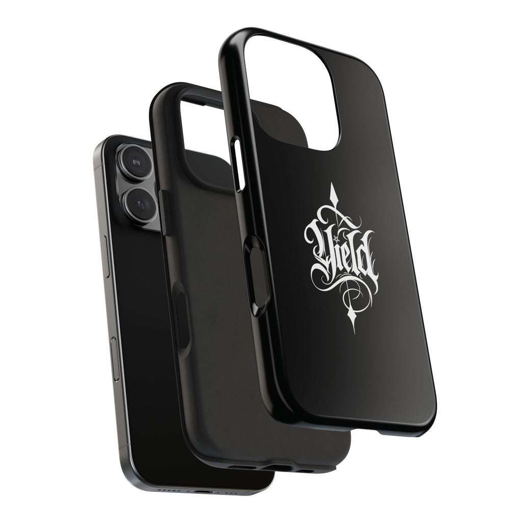 Yield Cult Emblem Tough Phone Case — Black Minimal Armor for the Chosen